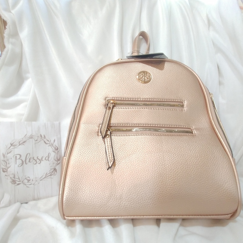 Sasha New York Rose Gold Backpack/Purse NWT